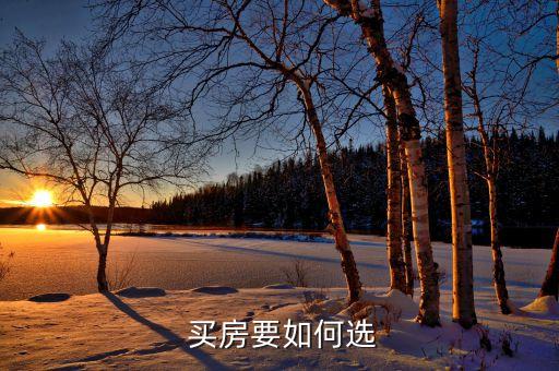  买房要如何选