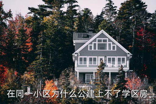 在同一小区为什么公建上不了学区房