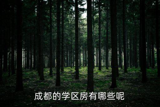 成都的学区房有哪些呢