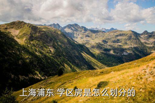 上海浦东 学区房是怎么划分的