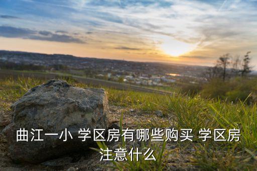 曲江一小 学区房有哪些购买 学区房注意什么