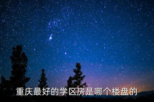 重庆最好的学区房是哪个楼盘的