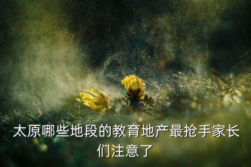  太原哪些地段的教育地产最抢手家长们注意了