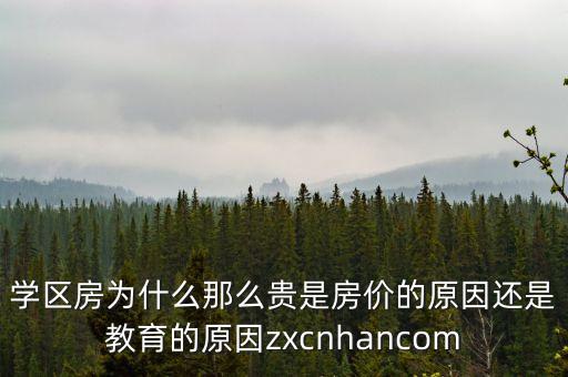 学区房为什么那么贵是房价的原因还是教育的原因zxcnhancom