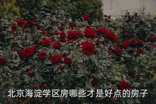 北京海淀学区房哪些才是好点的房子