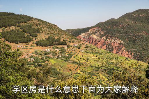  学区房是什么意思下面为大家解释