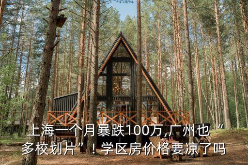  上海一个月暴跌100万,广州也“多校划片”! 学区房价格要凉了吗