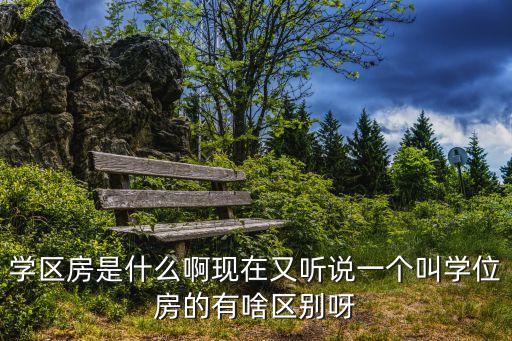 学区房是什么啊现在又听说一个叫学位房的有啥区别呀