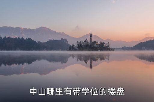 中山哪里有带学位的楼盘