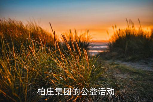 柏庄集团的公益活动