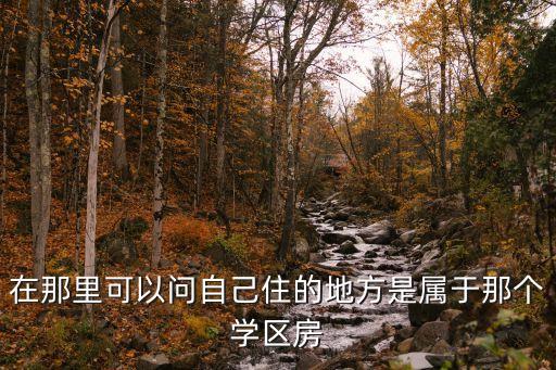在那里可以问自己住的地方是属于那个学区房