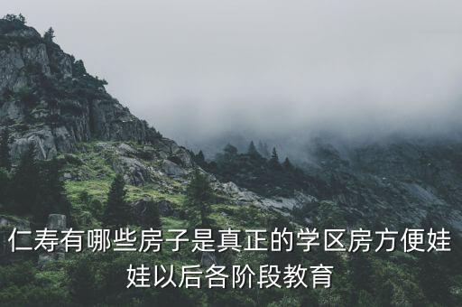 仁寿有哪些房子是真正的学区房方便娃娃以后各阶段教育