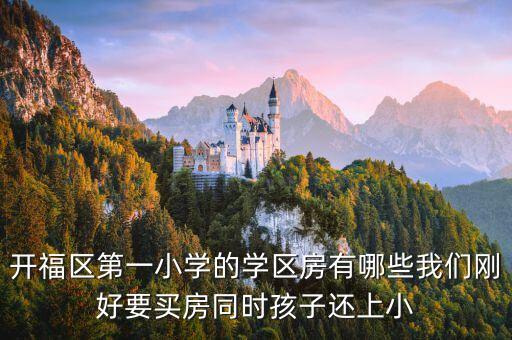 开福区第一小学的学区房有哪些我们刚好要买房同时孩子还上小