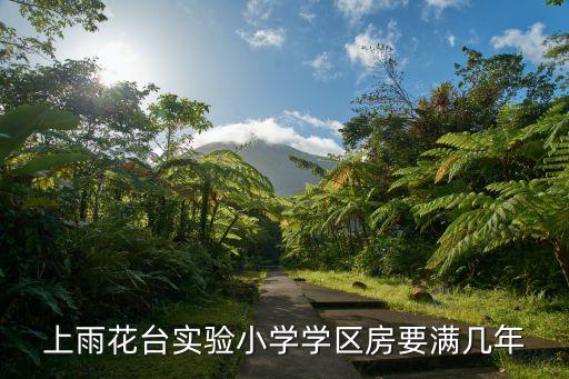 上雨花台实验小学学区房要满几年