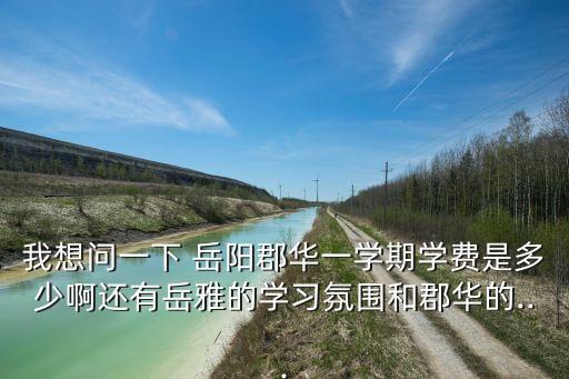 我想问一下 岳阳郡华一学期学费是多少啊还有岳雅的学习氛围和郡华的...