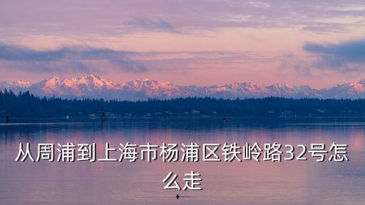 从周浦到上海市杨浦区铁岭路32号怎么走
