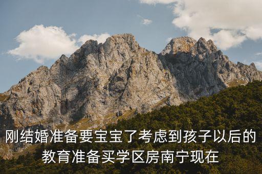 刚结婚准备要宝宝了考虑到孩子以后的教育准备买学区房南宁现在