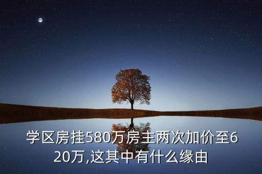  学区房挂580万房主两次加价至620万,这其中有什么缘由