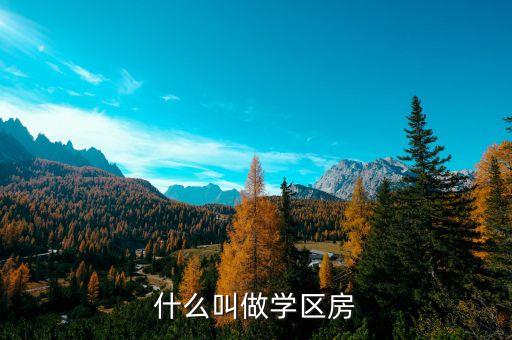 什么叫做学区房