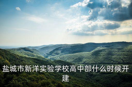 盐城市新洋实验学校高中部什么时候开建