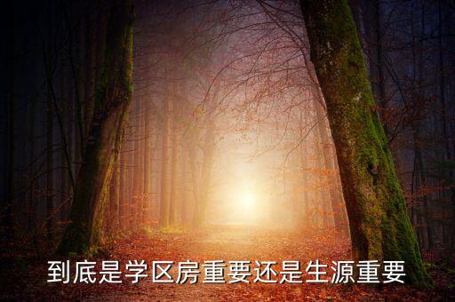 到底是学区房重要还是生源重要
