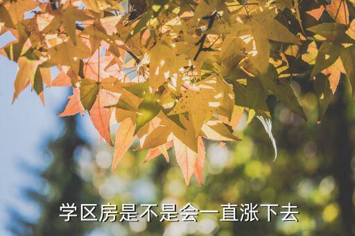  学区房是不是会一直涨下去