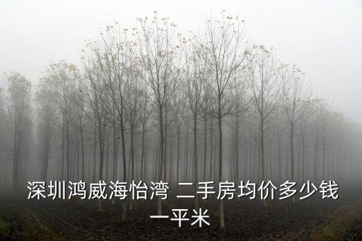  深圳鸿威海怡湾 二手房均价多少钱一平米