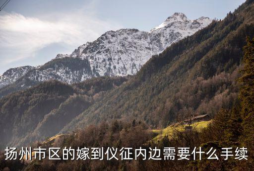 仪征学区房有什么条件，扬州市区的嫁到仪征内边需要什么手续