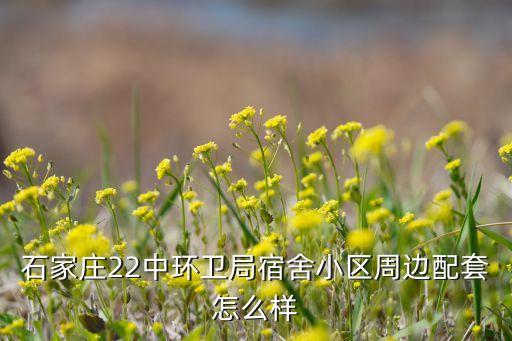 石家庄22中环卫局宿舍小区周边配套怎么样