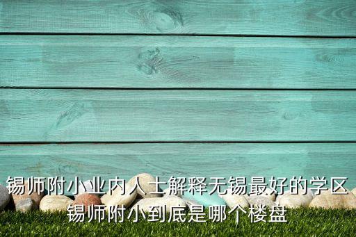 锡师附小业内人士解释无锡最好的学区锡师附小到底是哪个楼盘