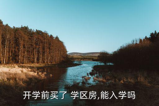开学前买了 学区房,能入学吗