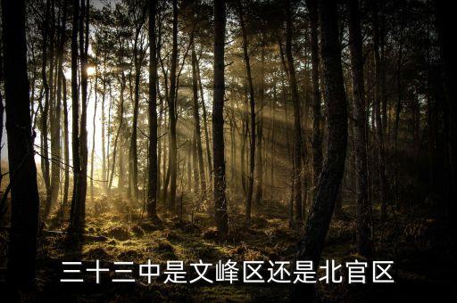 三十三中是文峰区还是北官区