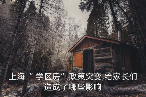 上海“ 学区房”政策突变,给家长们造成了哪些影响
