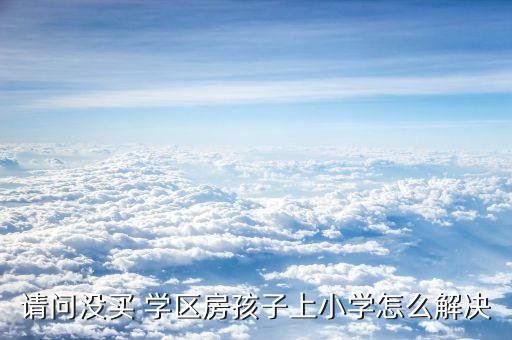 请问没买 学区房孩子上小学怎么解决
