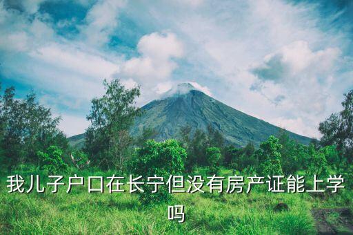 我儿子户口在长宁但没有房产证能上学吗