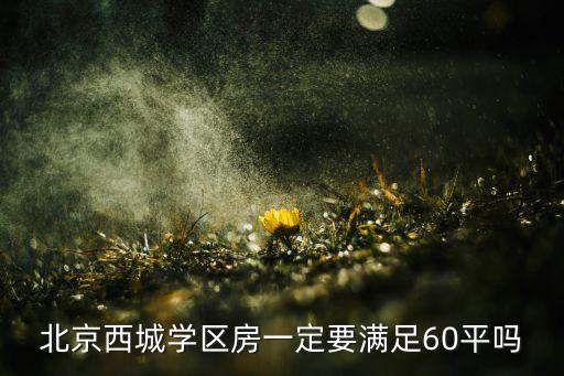 西城学区房为什么不跌，北京西城学区房到底有用没