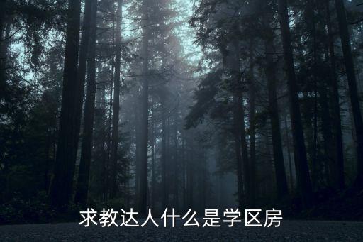 求教达人什么是学区房