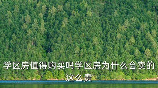 学区房值得购买吗学区房为什么会卖的这么贵