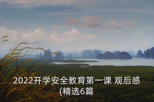 2022开学安全教育第一课 观后感(精选6篇