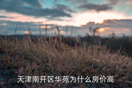 天津南开区华苑为什么房价高