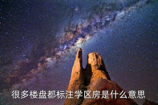 很多楼盘都标注学区房是什么意思