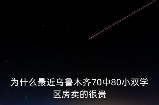 为什么最近乌鲁木齐70中80小双学区房卖的很贵