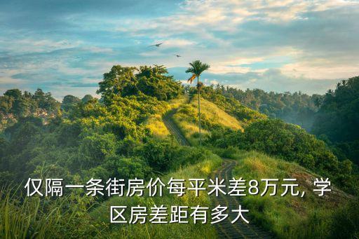 仅隔一条街房价每平米差8万元, 学区房差距有多大