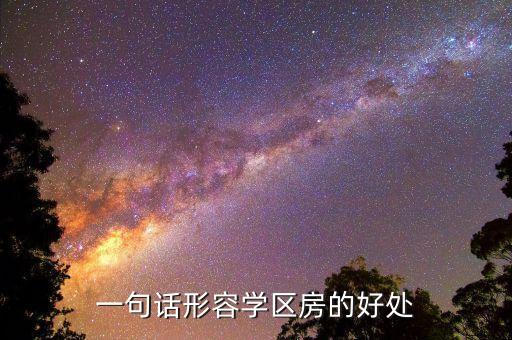一句话形容学区房的好处