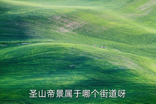 圣山帝景属于哪个街道呀