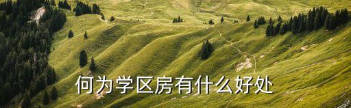 何为学区房有什么好处