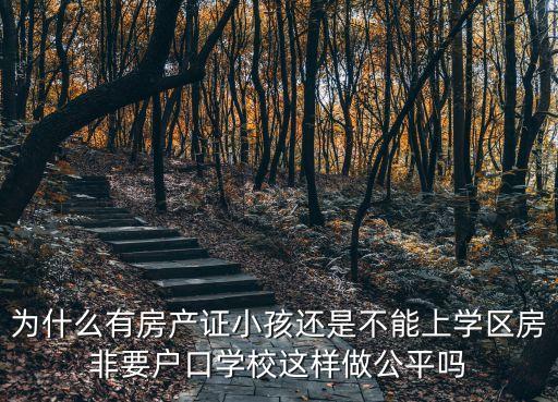 为什么有房产证小孩还是不能上学区房非要户口学校这样做公平吗