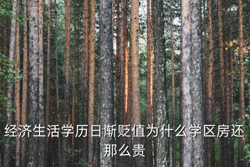 经济生活学历日渐贬值为什么学区房还那么贵