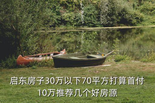 启东房子30万以下70平方打算首付10万推荐几个好房源