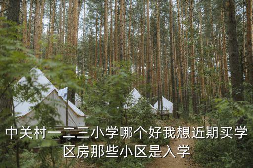 中关村一二三小学哪个好我想近期买学区房那些小区是入学
